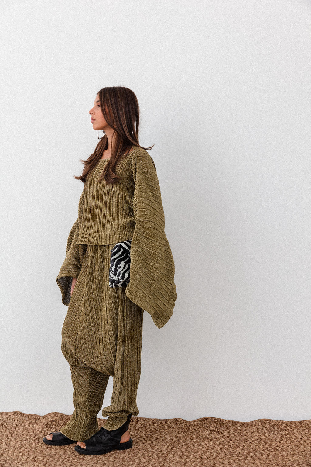 5D9A5325 Metallic Pleats shirwals (شروال فقط) - الصورة 1